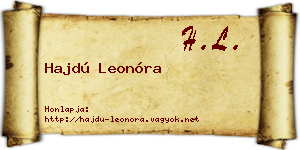 Hajdú Leonóra névjegykártya